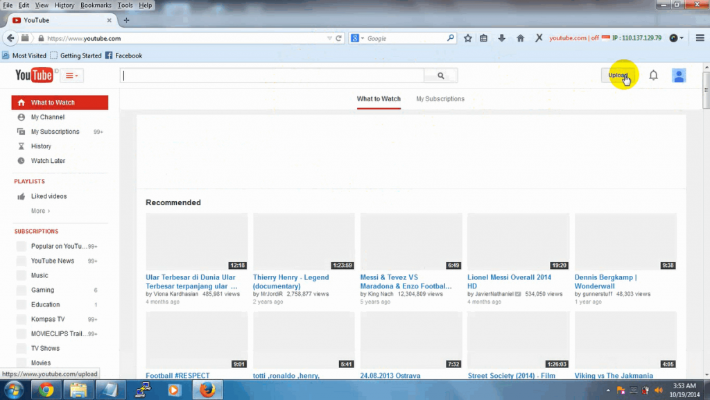 Cara Upload  YouTube Lewat HP