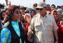 Prabowo Sapa Susi Pudjiastuti di Pangandaran: Kita Bekerja Sama Oke